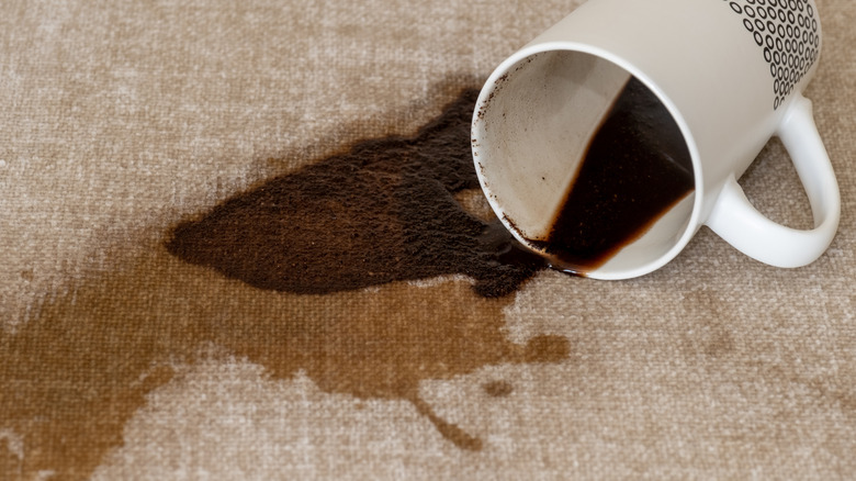 coffee on the carpet