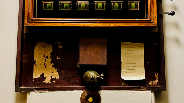 Close-up image of historic annunciator