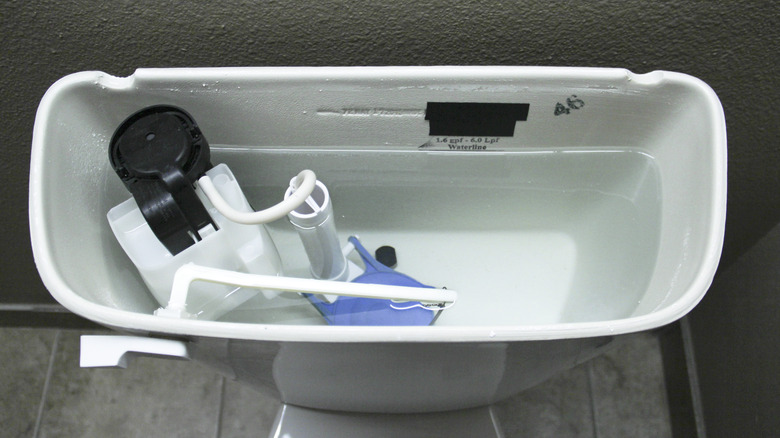 Toilet tank interior