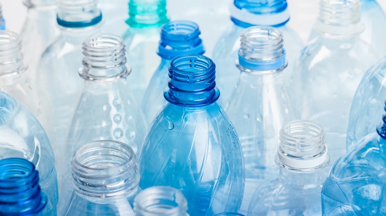 Assorted plastic bottles