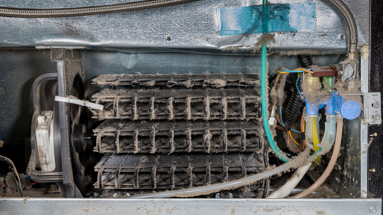 dirty condenser coils in fridge