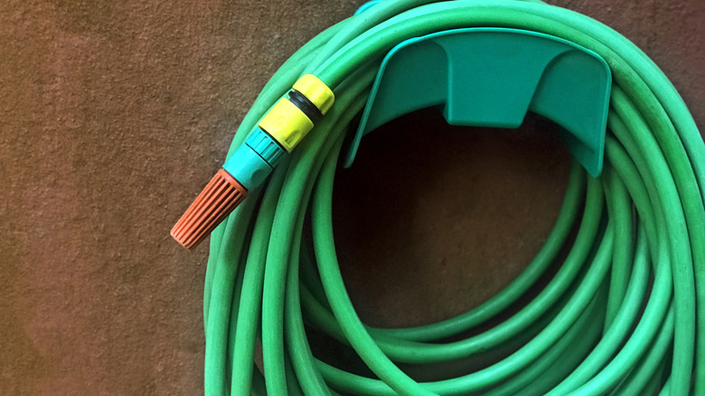 garden hose on wall