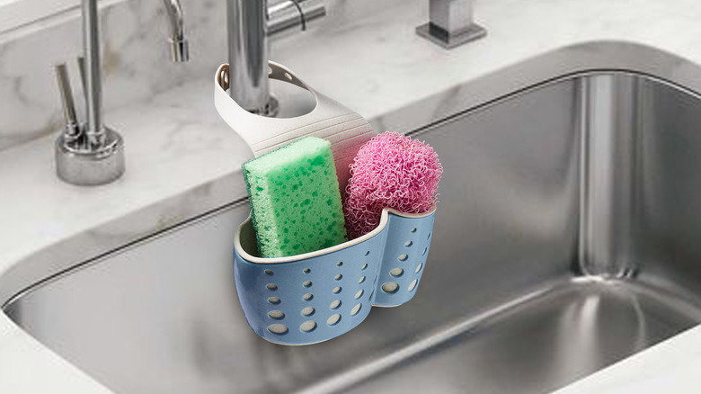Sink Caddy, Sponge Holder for Kitchen Sink, Kitchen Bathroom Sink