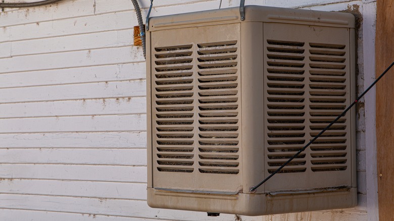 Swamp cooler attached to home