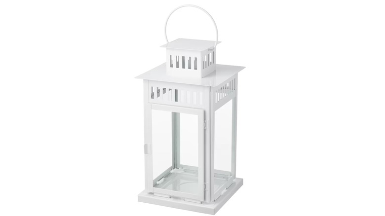 white borrby lantern from ikea