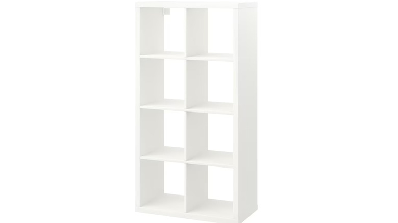 kallax unit white shelves