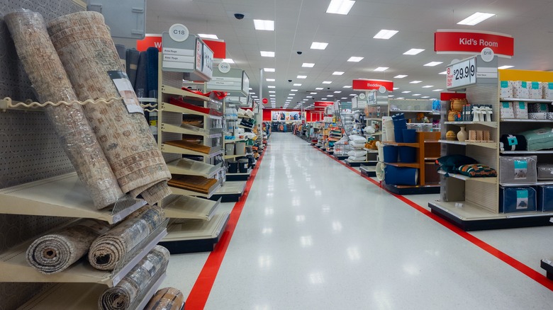 Area rug displays at Target