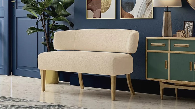 cream colored loveseat