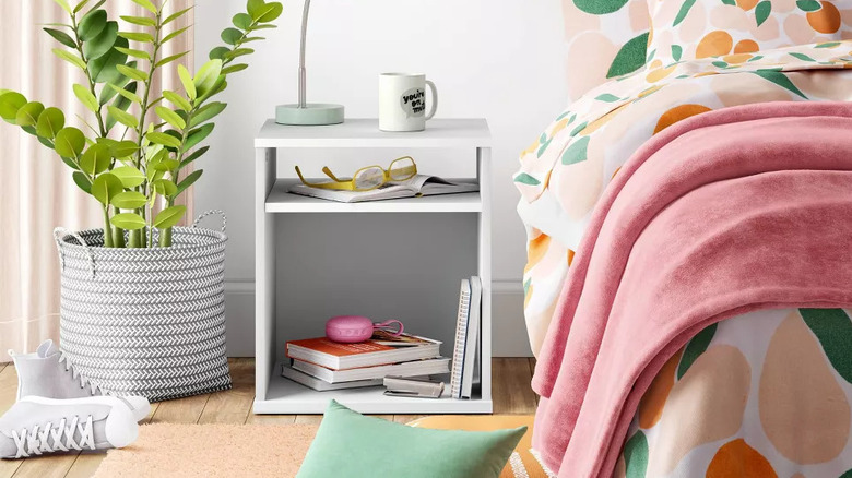 white simple Target nightstand