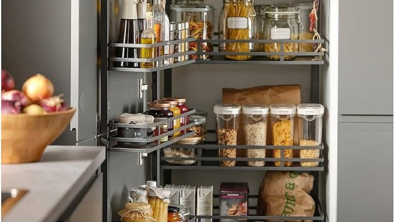 An organized pantry with IKEA 365+ jars