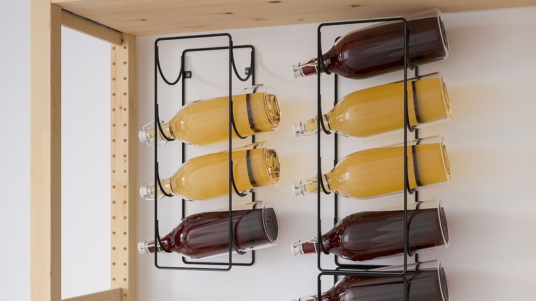 IKEA SNÖSPIRA wine racks on a shelf