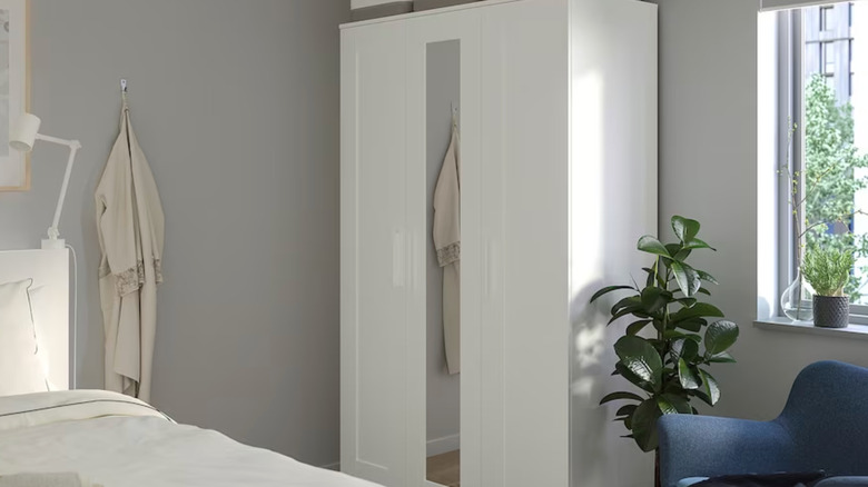 brimnes wardrobe with mirror door