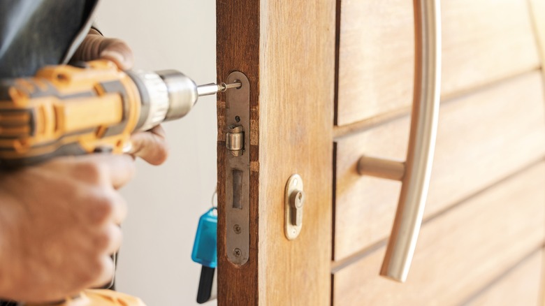 installing new locks on door