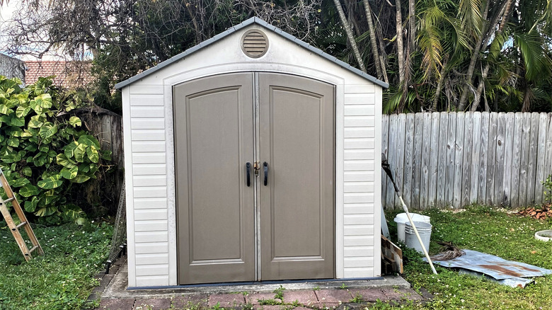 Backyard storage shed