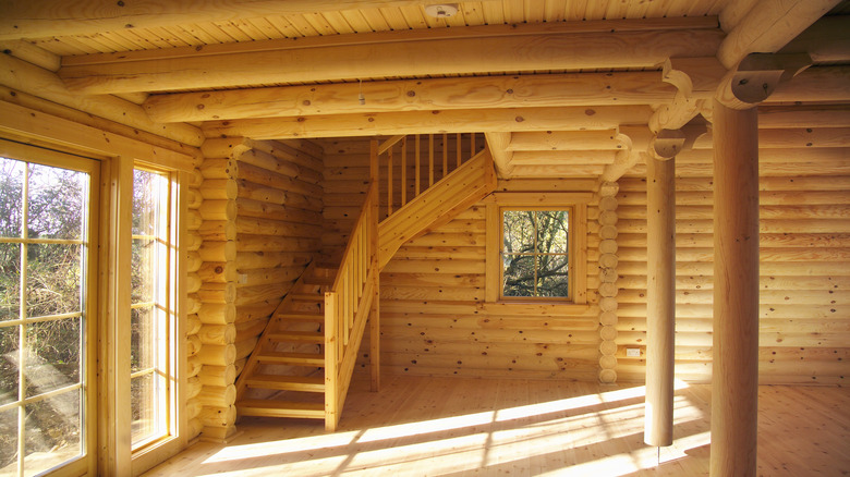 large cabin interior 