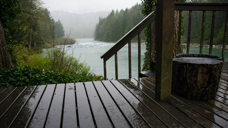 wet front porch