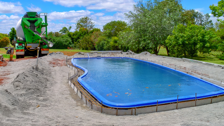 installing a pool in the backyard