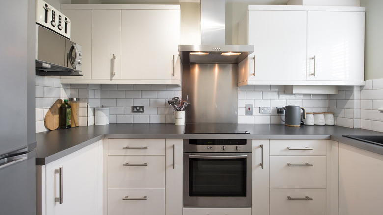 Kitchen view with cooktop