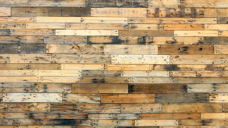 reclaimed wood in many colors