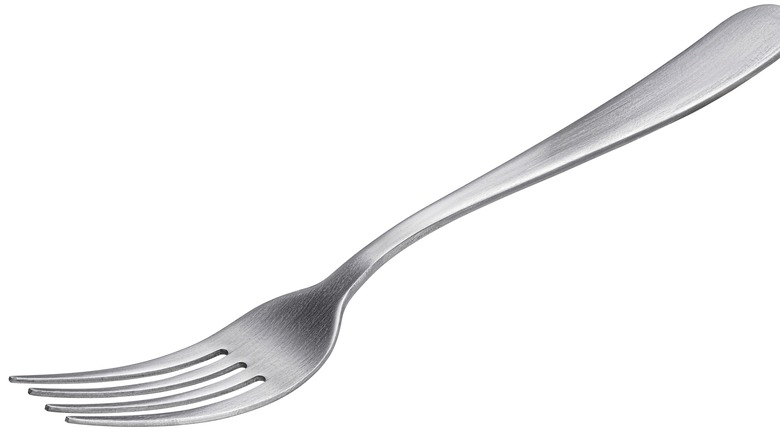 Fork on white background