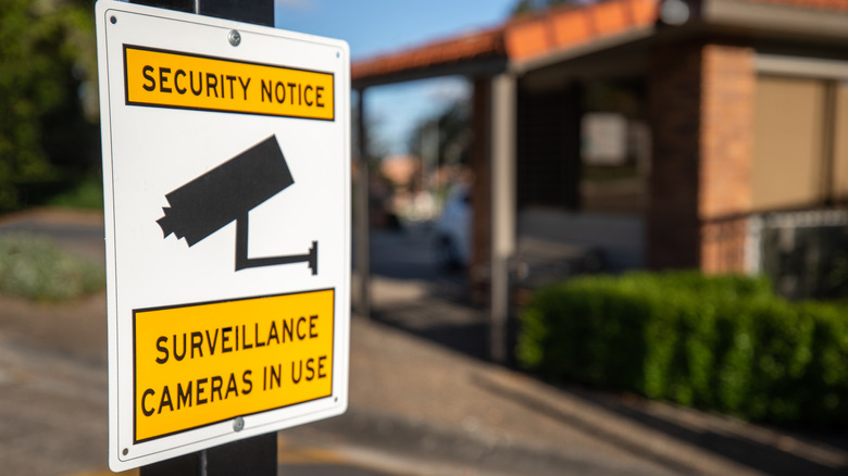 video camera security sign