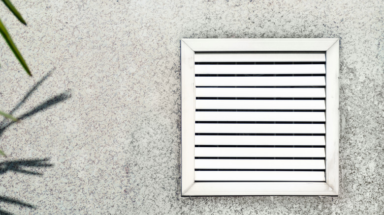 air vent with white shutters