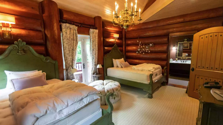 Cozy cabin bedroom