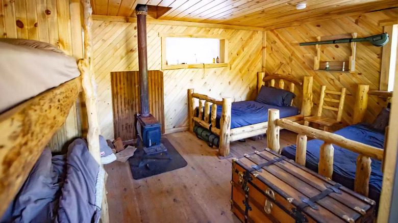 log cabin interior