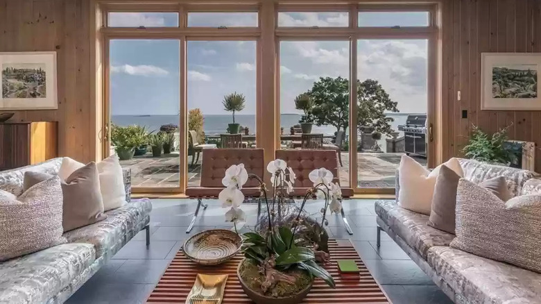 mid-century beach living room