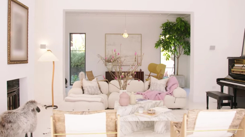 Ashley Tisdale white living room