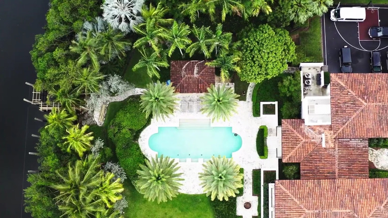 Aerial view of Dr. Nicole's pool