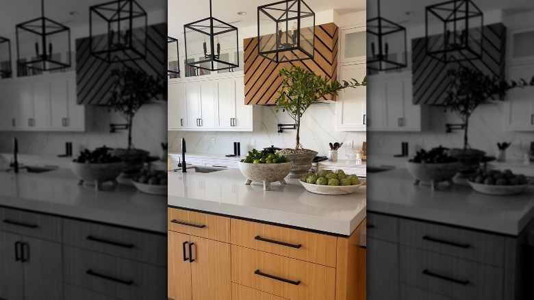 white kitchen counter top