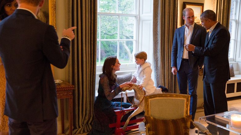 Cambridges with Obamas and Harry