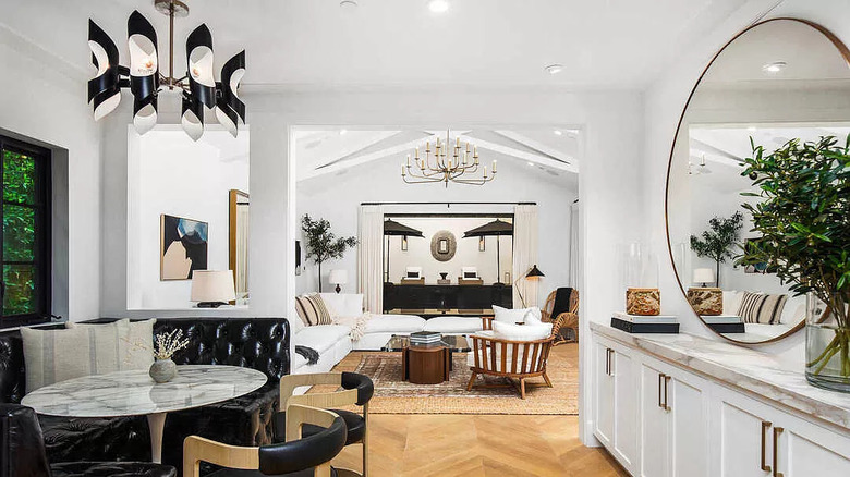 Rihanna's dining and living room