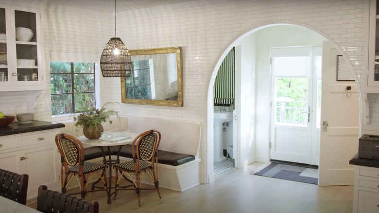 cozy breakfast nook in kitchen