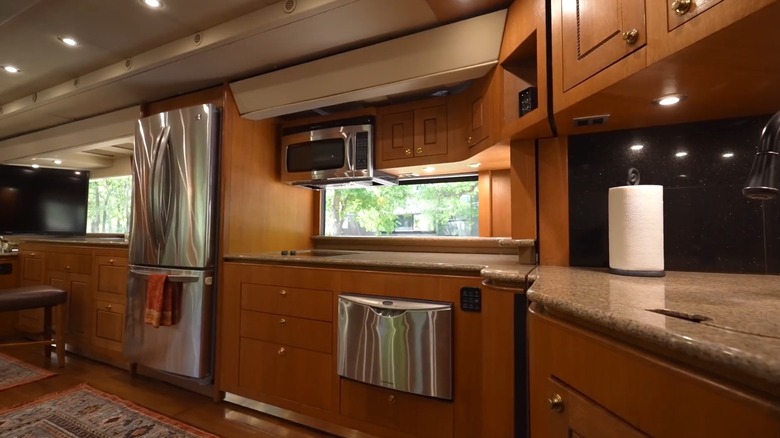 luxurious kitchen on the RV