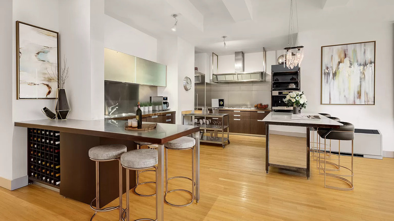 NYC loft eat-in kitchen