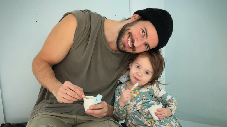 Steve Gold and his daughter