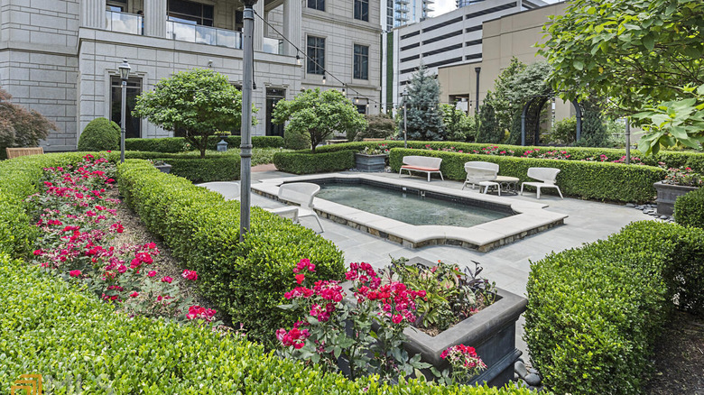 courtyard with pond