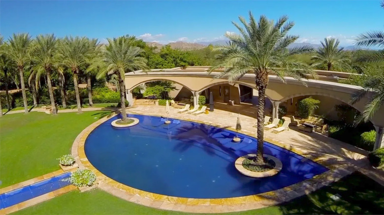 Backyard view of Arizona mansion