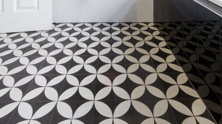 Bold bathroom tiles