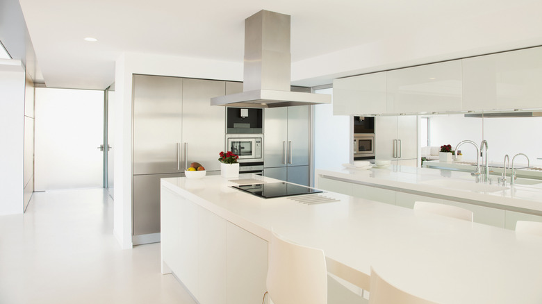 Refrigerator with cabinet doors