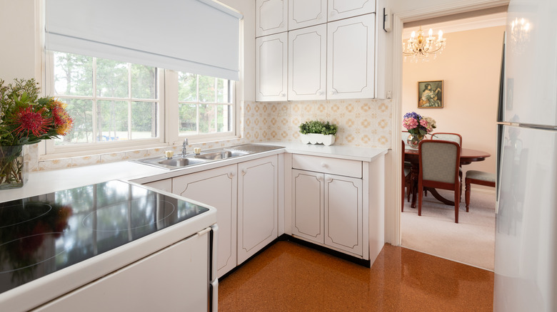 Kitchen with cork floor