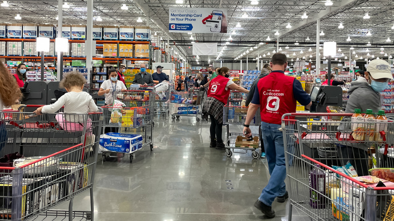 Costco checkouts and employees