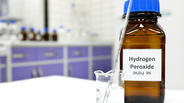 Bottle of 3% hydrogen peroxide 