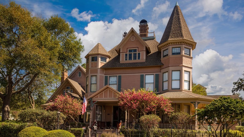 Victorian home with different paint colors