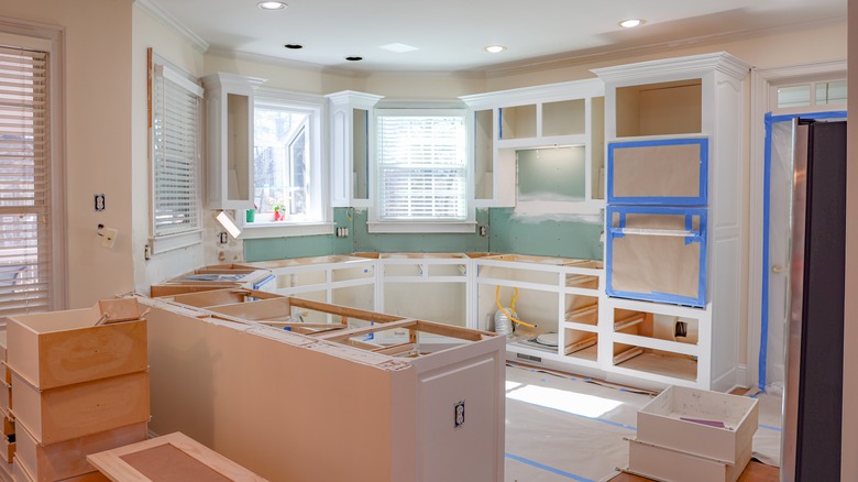 kitchen remodel with white cabinets