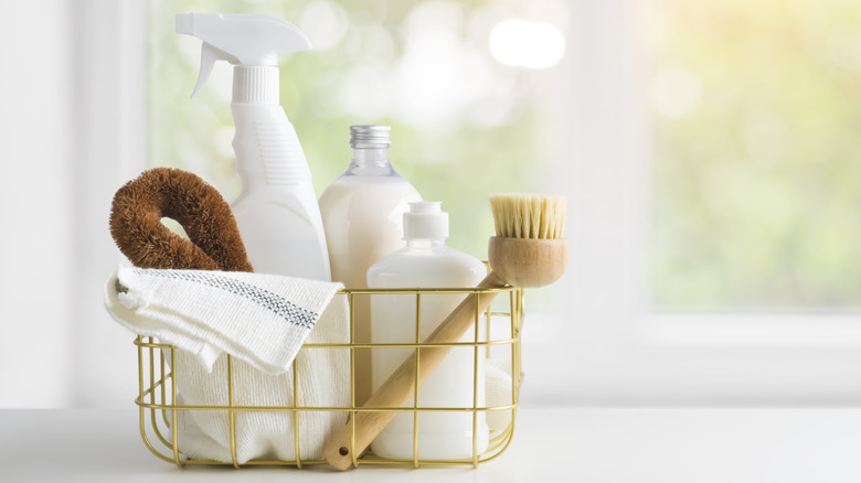 Natural cleaning products with brush