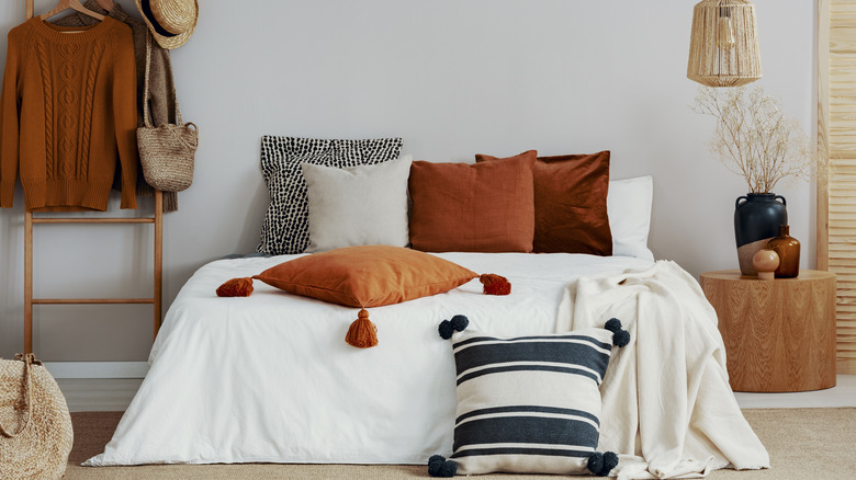 Bedroom in warm colors