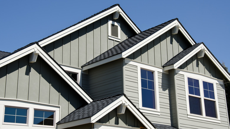 A new roof on a home